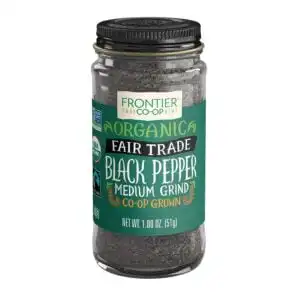 Frontier Co-op Black Pepper, Medium Grind, Organic, Fair Trade Certified 1.80 oz.
