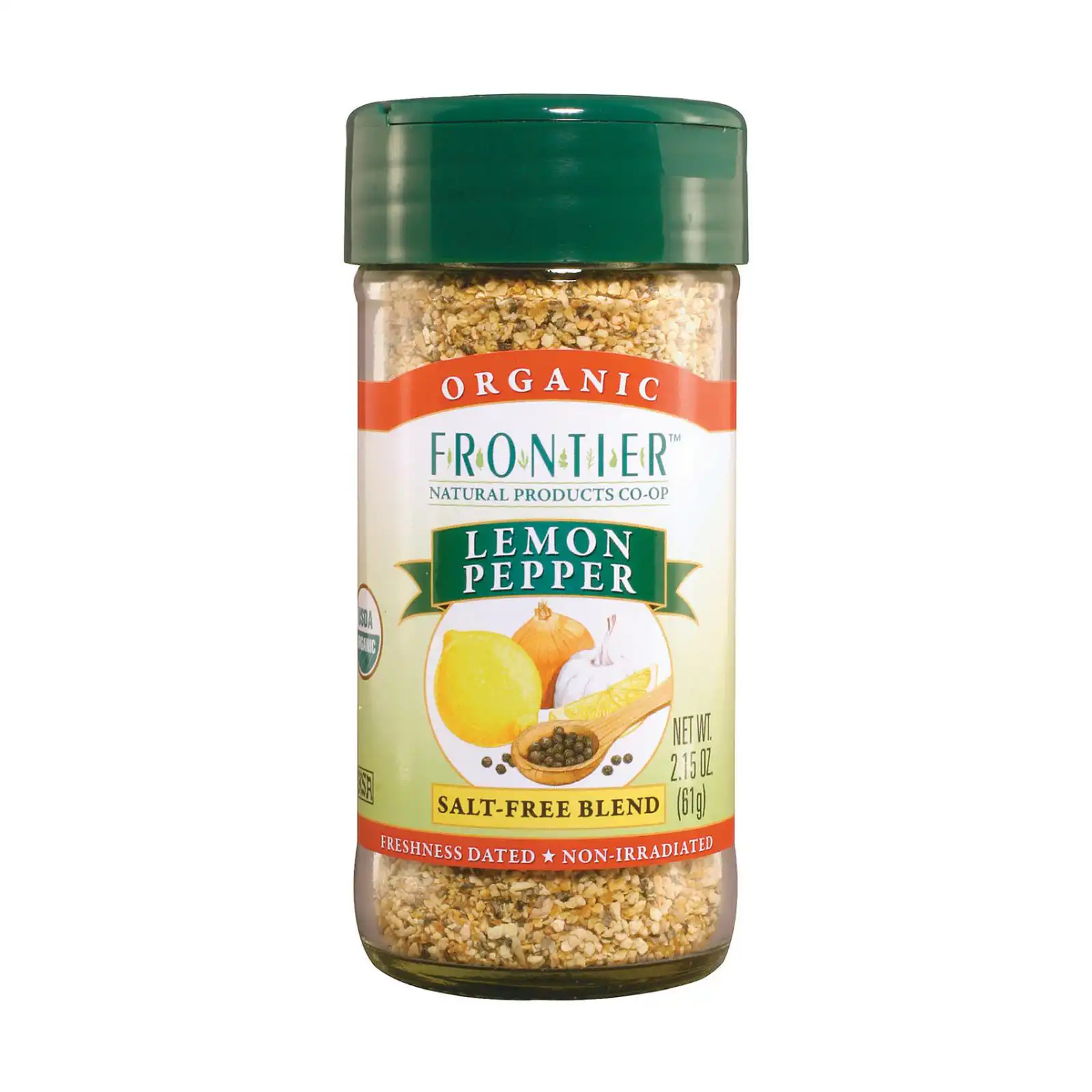 Frontier Co-op Organic Salt-Free Lemon Pepper Seasoning 2.5 oz.