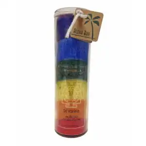 Aloha Bay Unscented Chakra Energy Rainbow Candle 16 oz.