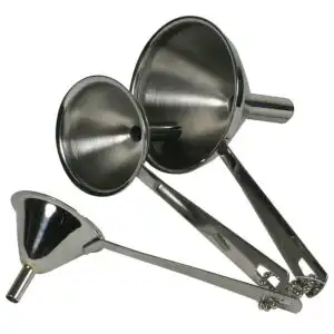 Frontier Co-op Stainless Steel 3-Piece Funnel Set (5, 8 and 12 mm) Frontier Co-op Stainless Steel 3-Piece Funnel Set (5, 8 and 12 mm)