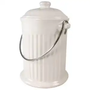 Frontier Co-op Compost Keeper 8″ x 10 1/2, White Ceramic – Frontier Co-op Compost Keeper 8″ x 10 1/2, White Ceramic –