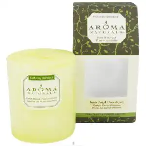 Aroma Naturals Naturally Blended Candles Peace Pearl (Pearl White) 3″ x 3 1/2″ Pillars 60 hours burn time