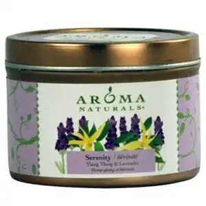 Aroma Naturals Soy VegePure Candles Serenity (Purple) To Go Tins 2 1/2″ x 1 3/4″ 15 hours burn time