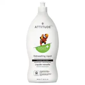 Attitude Dishwashing Liquid Fragrance Free 23.6 oz