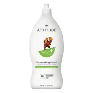 Attitude Dishwashing Liquid, Green Apple & Basil 23.7 fl. oz.