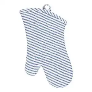 Bring it Blue Metro Stripe Oven Mitt 13