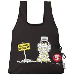 ChicoBag Original Black With Bag Monster Reusable Shopping Bag 17 x 15