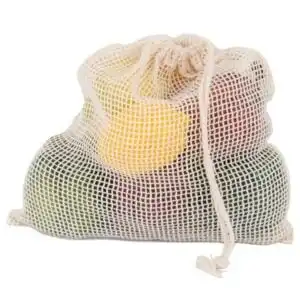 EcoBags Organic Medium Net Drawstring Bag 10 x 12