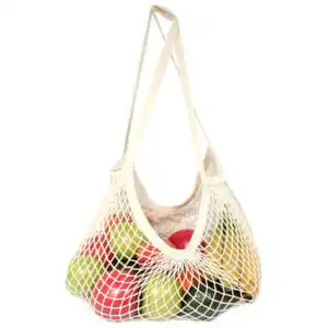 EcoBags Natural Long Handle String Bag