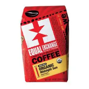Equal Exchange Organic Coffee Midnight Sun Whole Bean Coffee 10 oz.