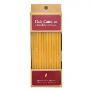 Honey Candle Co. Gala Beeswax Candles 12, 6 inch candles Natural