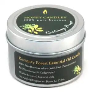 Honey Candle Co. Kootenay Forest Essential Oil Beeswax Candle 3 oz. tin Honey Candle Co. Kootenay Forest Essential Oil Beeswax Candle 3 oz. tin