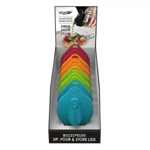 Masontops Wide Mouth Multi Top Sip Pour & Store Lids 8 Pack