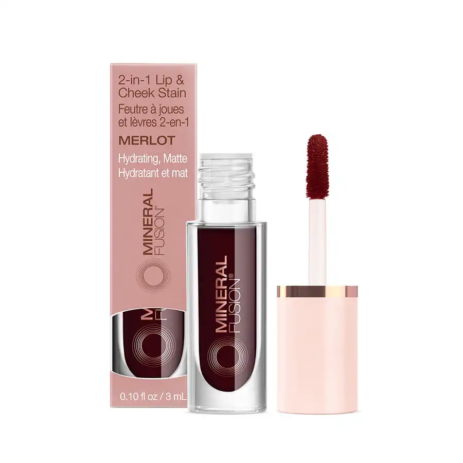 Mineral Fusion 2-in-1 Merlot Lip and Cheek Stain .10 oz.