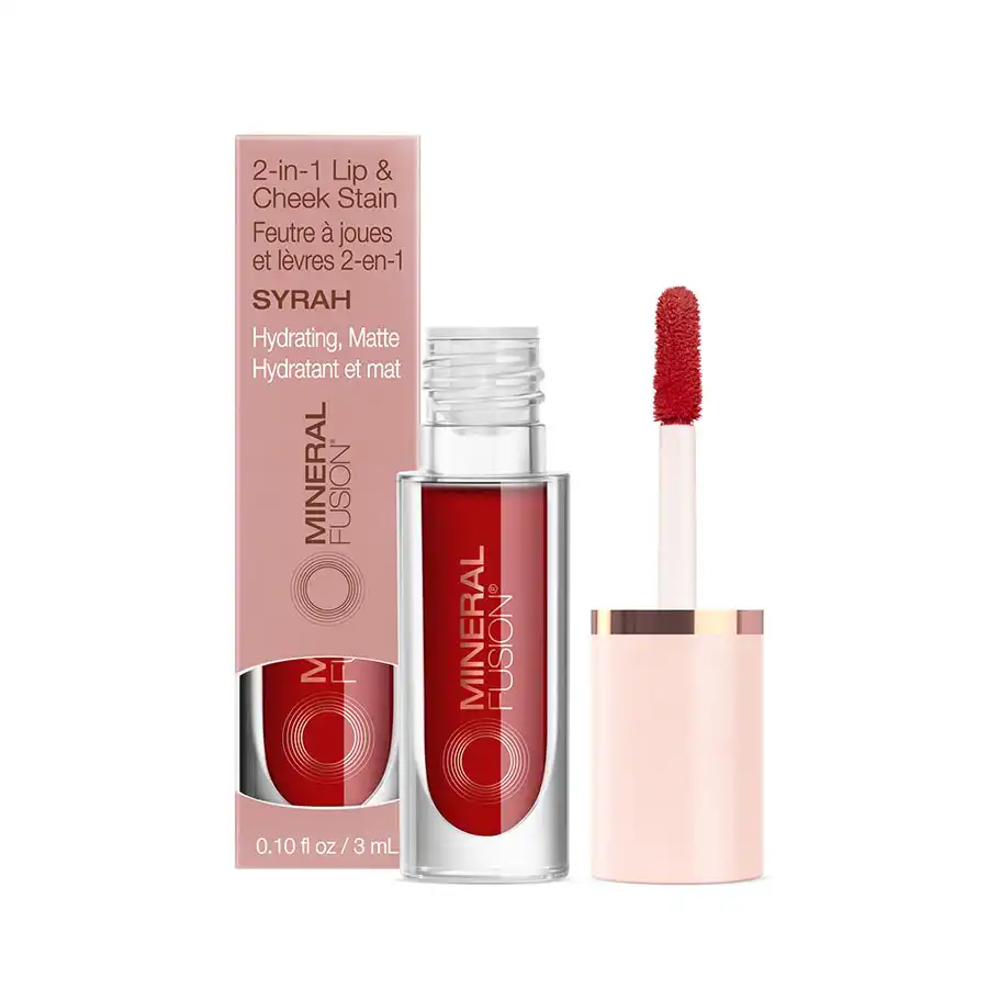 Mineral Fusion 2-in-1 Syrah Lip and Cheek Stain .10 oz.