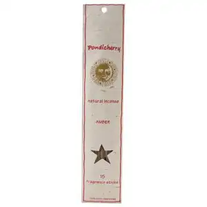 Pondicherry Natural Amber Incense Sticks 15 count
