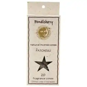 Pondicherry Natural Patchouli Incense Cones 20 count
