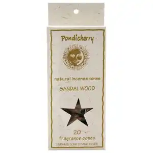 Pondicherry Natural Sandalwood Incense Cones 20 count
