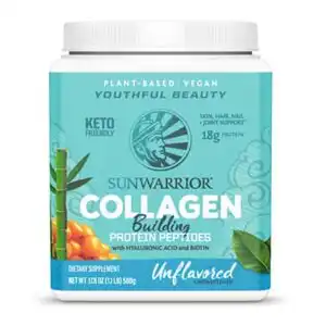 Sunwarrior Unflavored Collagen Building Protein Peptides 17.6 oz