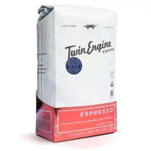 Twin Engine Coffee Organic Espresso Whole Bean Coffee 2.2 lbs. Twin Engine Coffee Organic Espresso Whole Bean Coffee 2.2 lbs.