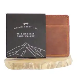 Origin Creations Leather Card Wallet Saddle Brown
