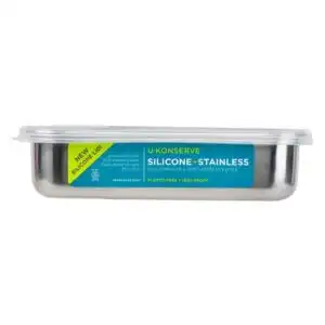 U-Konserve Rectangle Stainless Steel Clear Lid Container 25 oz.