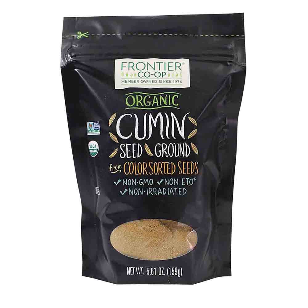 Frontier Co-op Organic Ground Cumin Seed 5.61oz Re-Closable Bag