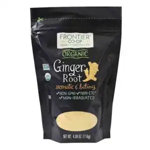 Frontier Co-op Organic Ground Ginger Root 4.09oz Re-Closable Bag