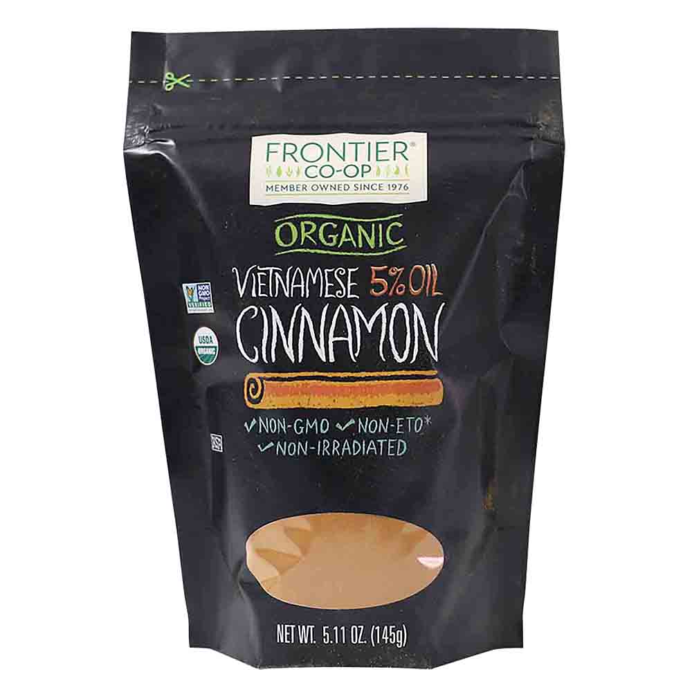 Frontier Co-op Organic Vietnamese Cinnamon 5.11oz Re-Closable Bag