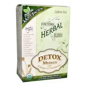 Mate Factor Detox Medley with Ginger & Turmeric Herbal Tea Blend 20 tea bags