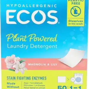 ECOS  Next Liquidless Laundry Detergent, Magnolia & Lily 50 Squares