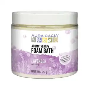 Aura Cacia Foam Bath Relaxing Lavender – 14 oz Aura Cacia Foam Bath Relaxing Lavender – 14 oz