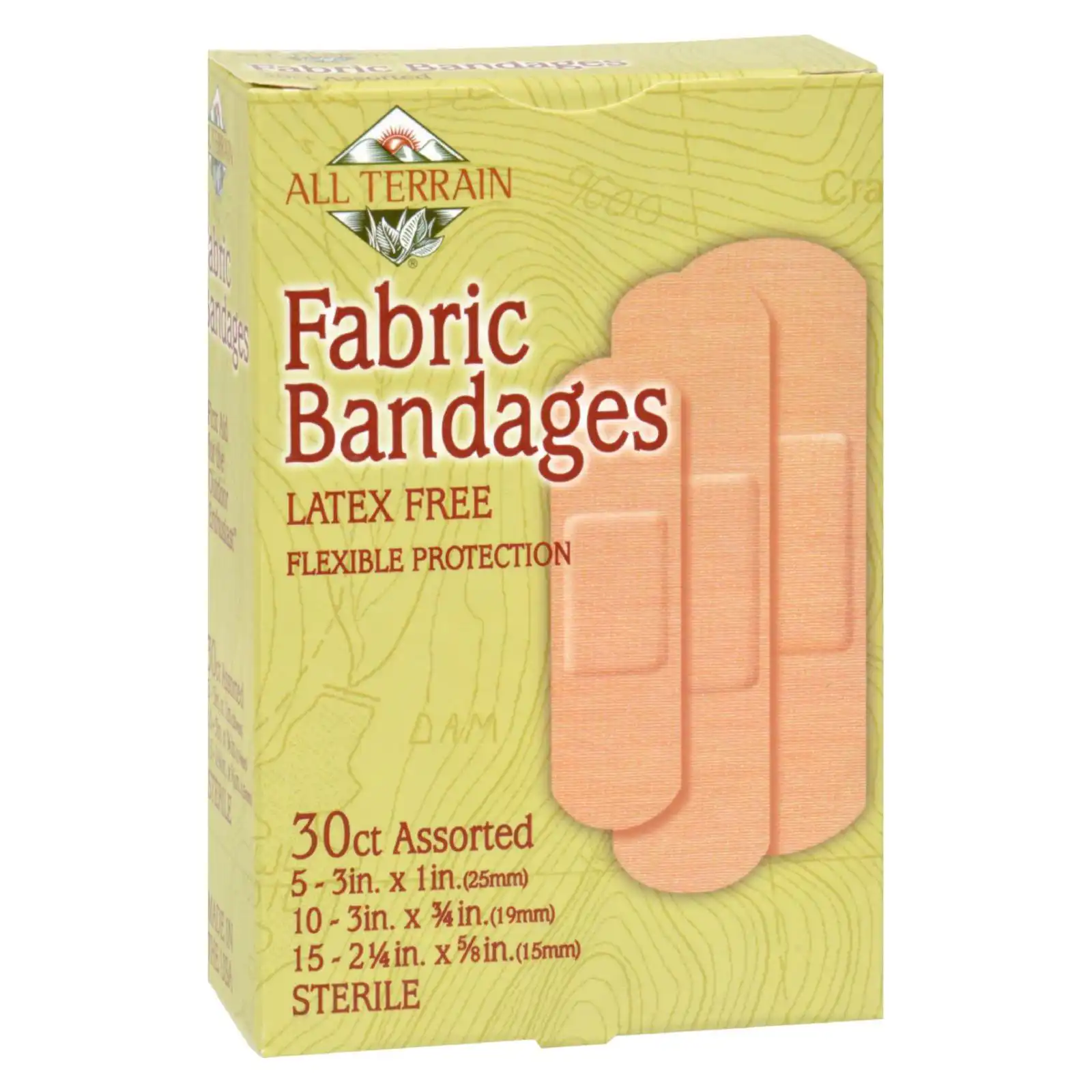 All Terrain First Aid Fabric Bandages Assorted Sizes 30 count