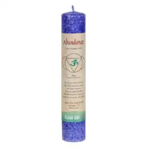 Aloha Bay Chakra Pillar Candle Abundance Indigo – 1 Candle