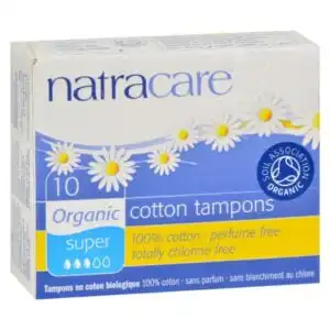Natracare Organic Super Non-Applicator Tampons 10 count Natracare Organic Super Non-Applicator Tampons 10 count