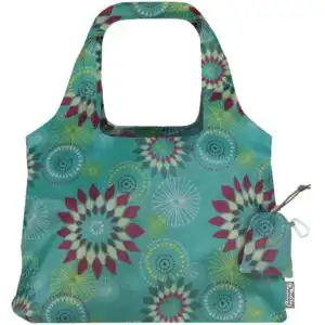 ChicoBag Aqua Dandelion Vita Solstice Reusable Shopping Bag 19 x 13 ChicoBag Aqua Dandelion Vita Solstice Reusable Shopping Bag 19 x 13