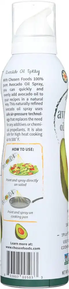 Chosen Foods 100% Pure Avocado Oil Spray 4.7 fl. oz. - Image 2