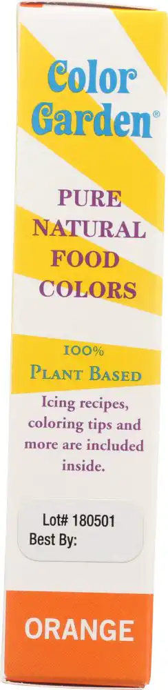 Color Garden Pure Natural Food Colors Orange 5 (6 gram) single-use packets - Image 2