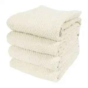 KAF Home Alabaster Deluxe Popcorn Terry Towels Set of 4