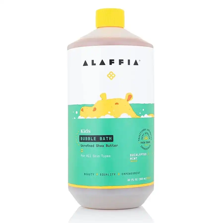 Alaffia Kids Eucalyptus Mint Bubble Bath 32 fl oz