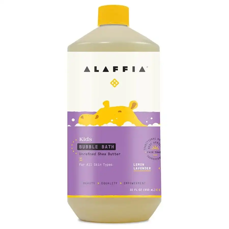 Alaffia Shea Bubble Bath, Lemon Lavender 32 fl. oz.