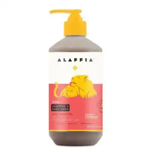 Alaffia Coconut Shampoo & Body Wash, Coconut Strawberry 16 fl. oz.