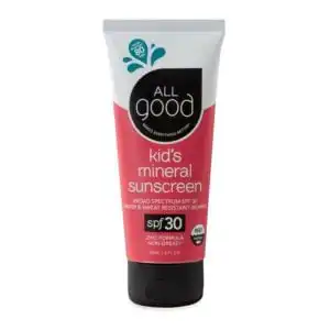 All Good Mineral Sunscreens SPF 30 Kid’s Mineral Sunscreen Lotion 3 oz. squeeze tube