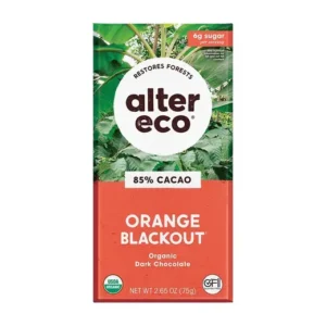 Alter Eco Orange Blackout 85% Cacao 2.65 oz.