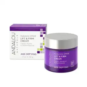 Andalou Naturals Hyaluronic DMAE Lift & Firm Cream, Non GMO, Paraben Free, 1.7 Oz