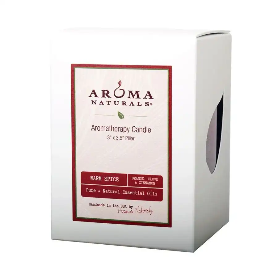 Aroma Naturals Warm Spice Ruby Red Pillar 3 x 3 1/2 - Image 2