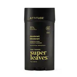 Attitude Men’s Amber & Citrus Super Leaves Deodorant 2.64 oz.