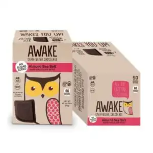 Awake Caffeinated Dark Chocolate Almond Sea Salt Bites Gravity Bin 50 (0.42 oz.) count