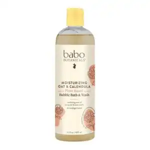 Babo Botanicals Baby Bubble Bath and Wash – Moisturizing – Oatmilk – 15 oz