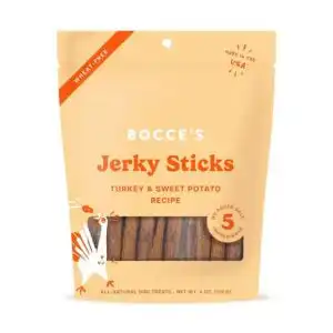 Bocce’s Bakery Turkey & Sweet Potato Jerky Sticks 4 oz.
